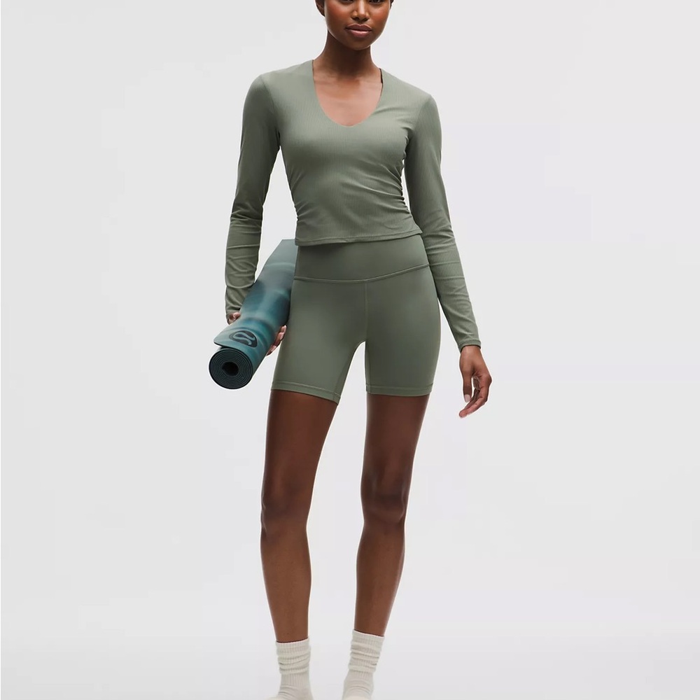 Lululemon Athletica Sage Green Bike Shorts